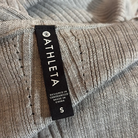 Athleta Solstice Wrap Open Front Grey Heather Cardigan - Picture 4 of 10